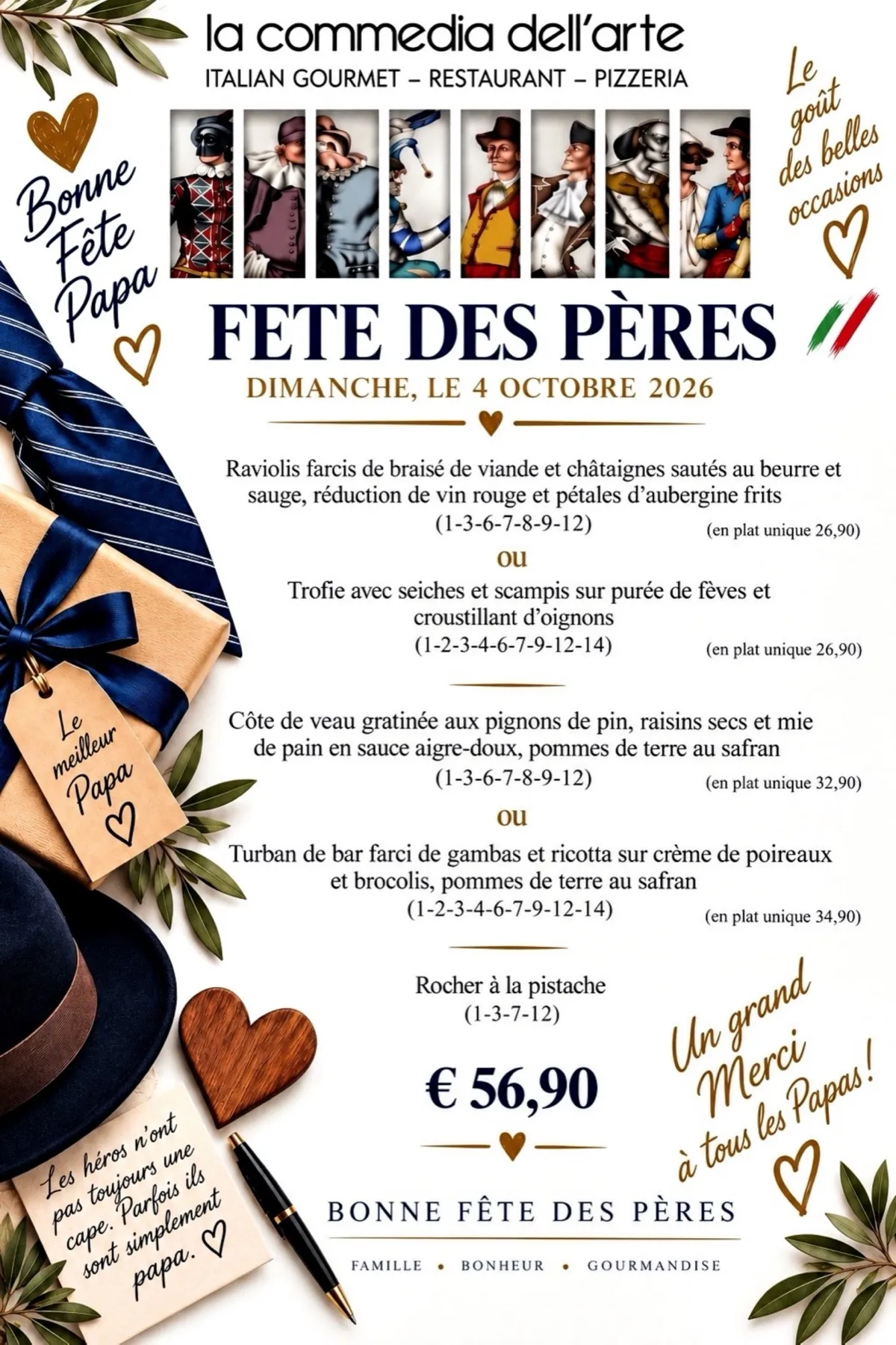 Fête des Pères — dimanche 4 octobre 2026